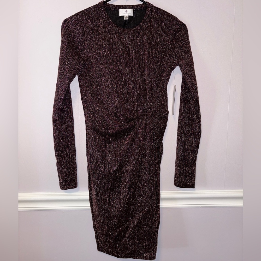 Socialite Glitter Twist Front Dress